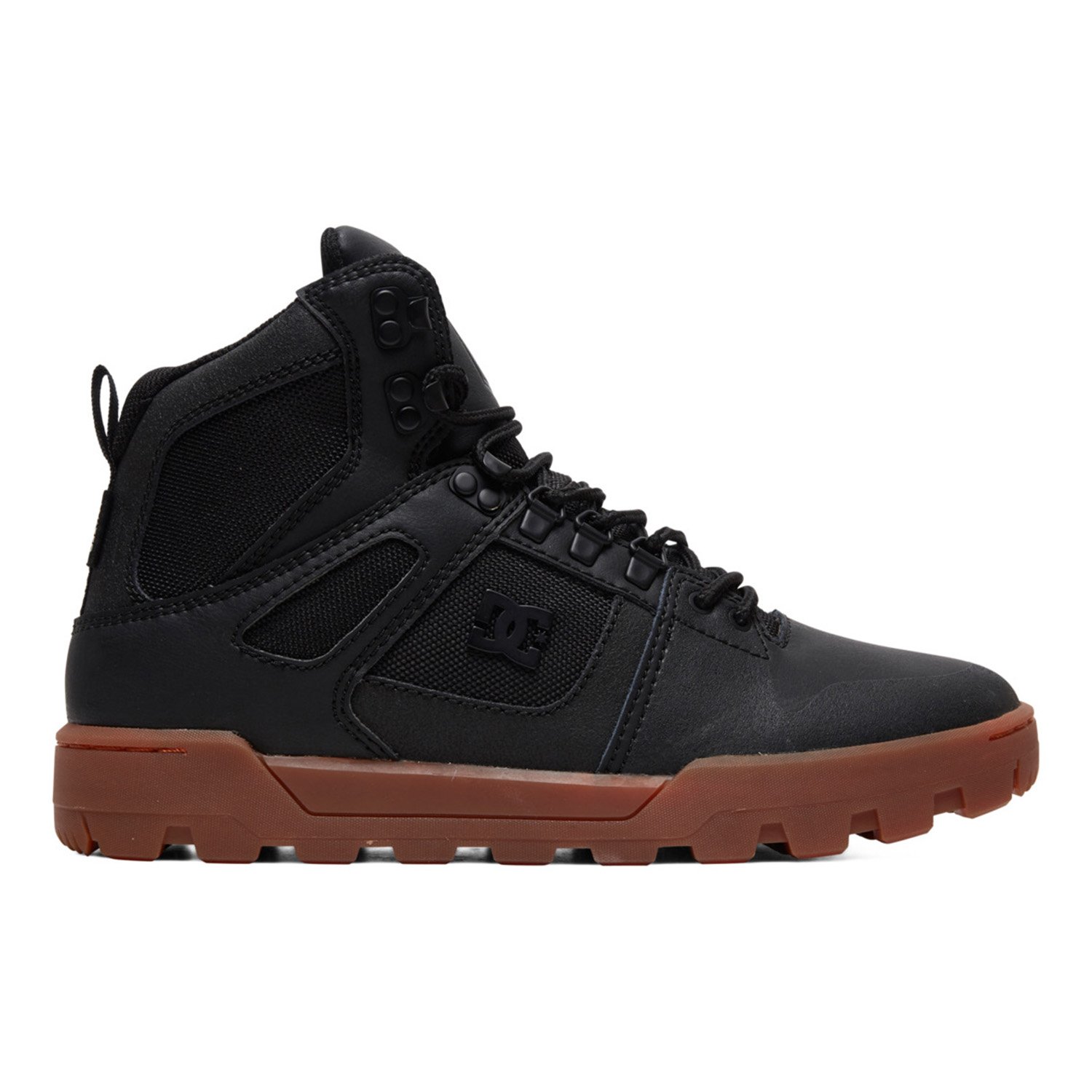 DC Pure High Top Erkek Ayakkab BLACK GUM DEFACTOFIT